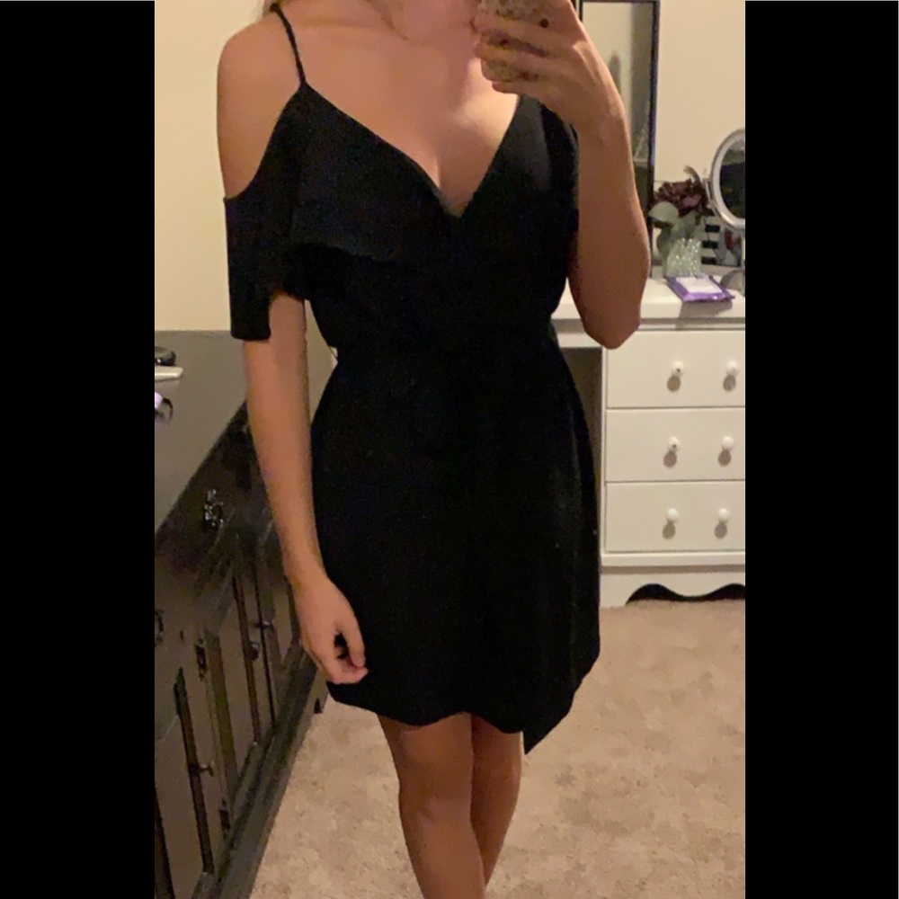 Black Tie Front Summer Dress